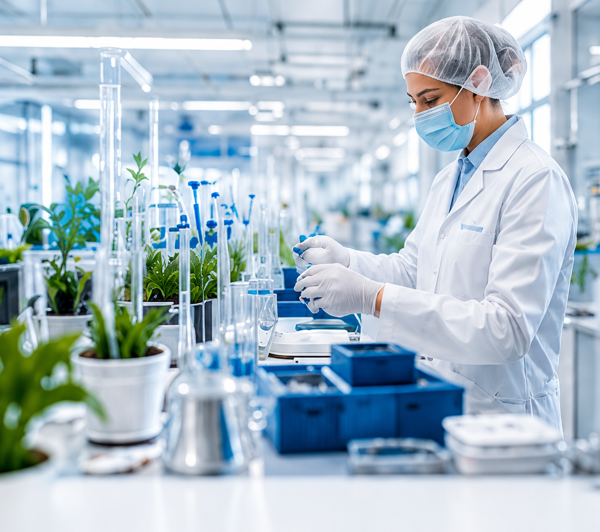Investigadora en laboratorio LABSEM